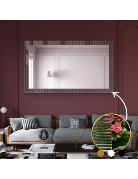 Dekorativno pravokutno ogledalo na ornamentalnom staklu Visiosun Classic - CLARITY