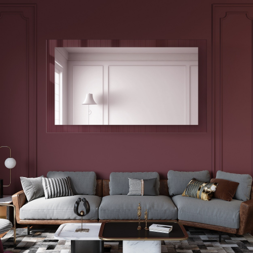 Dekorativno pravokutno ogledalo na ornamentalnom staklu Visiosun Classic - CLARITY