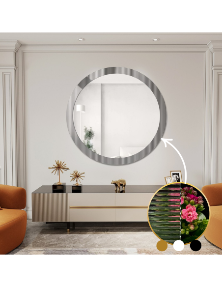 Dekorativno okruglo ogledalo na ornamentalnom staklu Visiosun Classic - GLIMMER