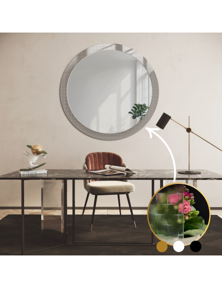 Dekorativno okruglo ogledalo na ornamentalnom staklu Master Flex - FROSTED