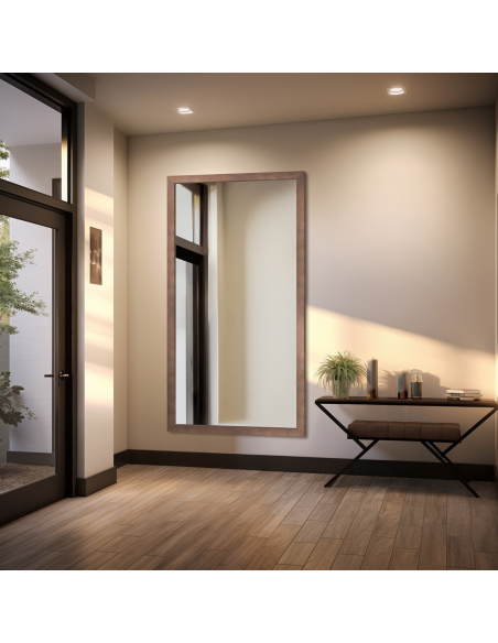 Ogledalo sa smeđim drvenim okvirom – 4505001