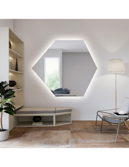 Ogledalo geometrijskog oblika sa osvjetljenjem – GEOME LED