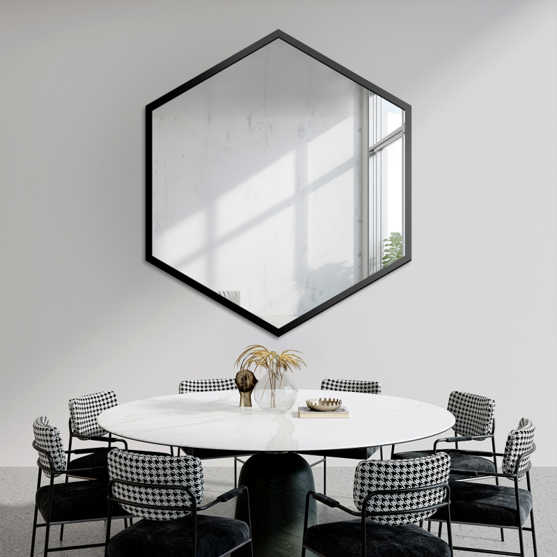 Ogledalo geometrijskog oblika u okviru – HEXA U OKVIRU Ogledalo geometrijskog oblika u okviru – HEXA U OKVIRU