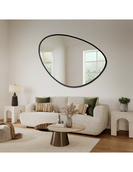 Ogledalo nepravilnog oblika u okviru - OBSIDIAN U OKVIRU