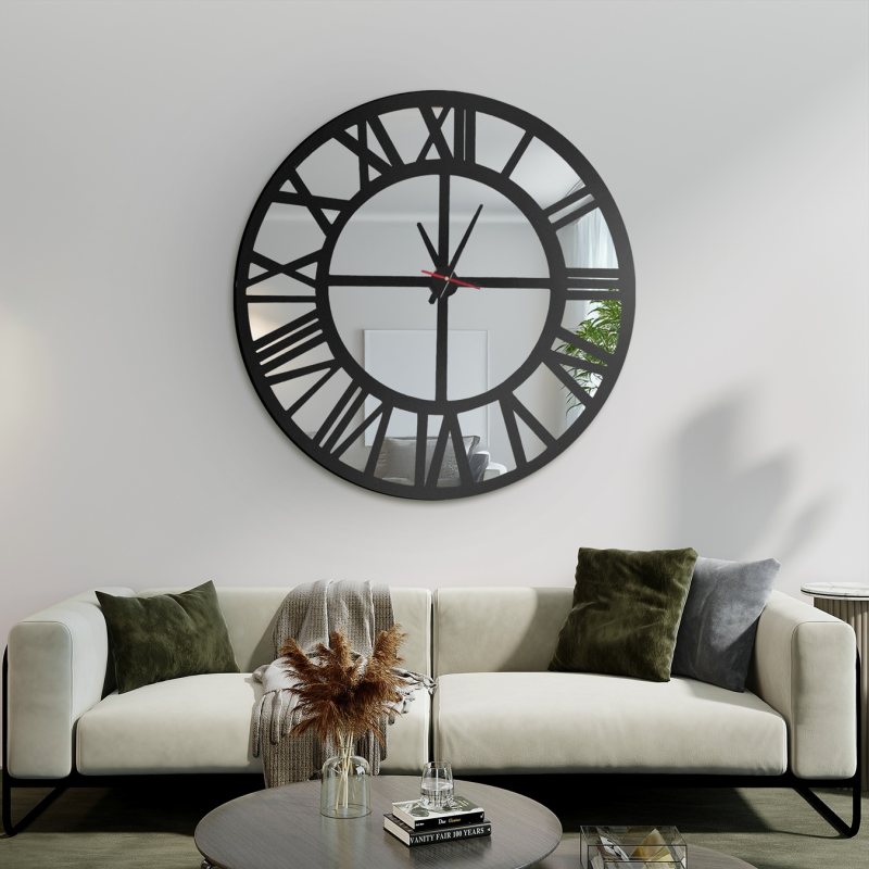 Loft zidni sat ogledalo - ORES - boja okvira po izboru Loft zidni sat ogledalo - ORES - boja okvira po izboru