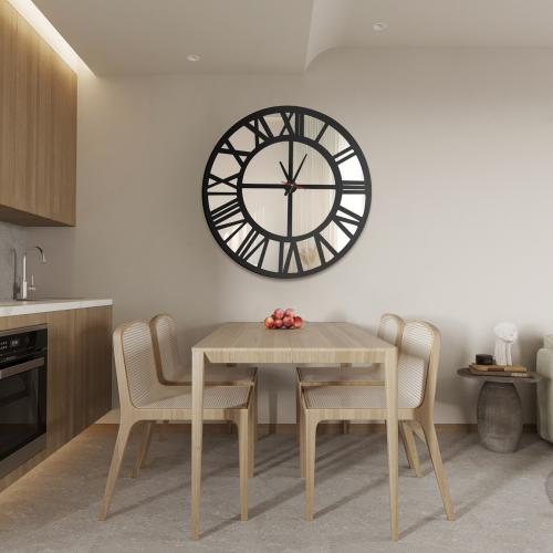 Loft zidni sat ogledalo - ORES - boja okvira po izboru