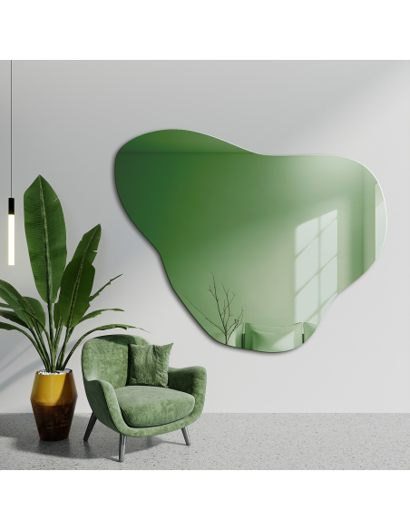 Oglindă verde neregulată - EMERALD GREEN