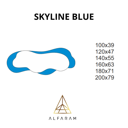 Nepravilno plavo ogledalo - SKYLINE BLUE