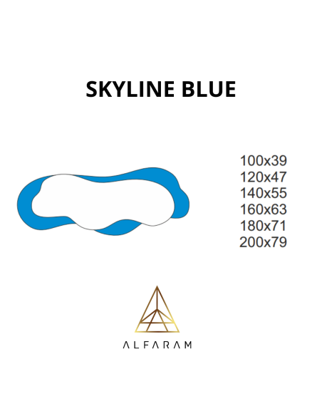 Nepravilno plavo ogledalo - SKYLINE BLUE