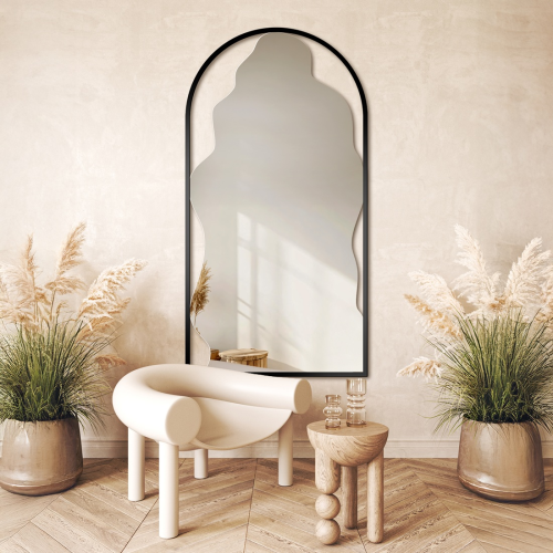 Nepravilno ogledalo u poluovalnom MDF okviru - ONDRA - boja okvira po izboru