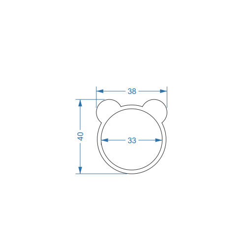 Ukrasno zidno ogledalo za dijete u MDF okviru - MEDO