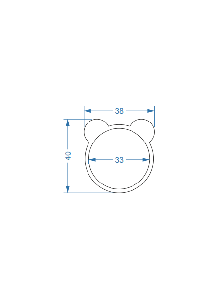 Ukrasno zidno ogledalo za dijete u MDF okviru - MEDO