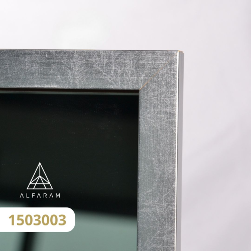 Ogledalo u crnom okviru za toaletni stolić iz dva dijela sa LED pozadinskim osvjetljenjem - 1503 LED - boja okvira po izboru