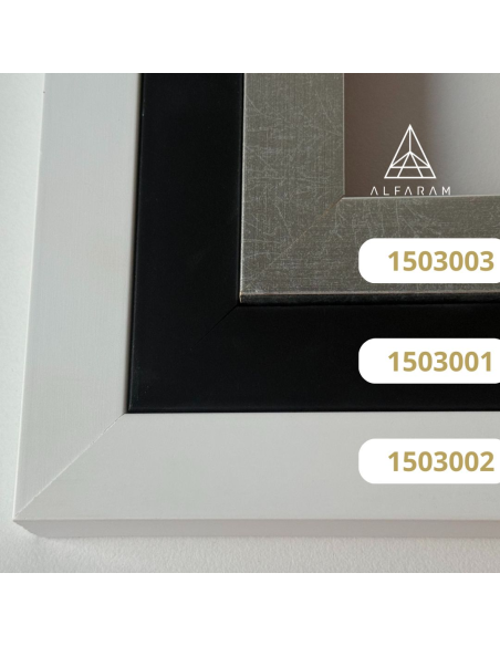 Ogledalo u crnom okviru s pozadinskim osvjetljenjem - 1503 LED II - boja okvira po izboru