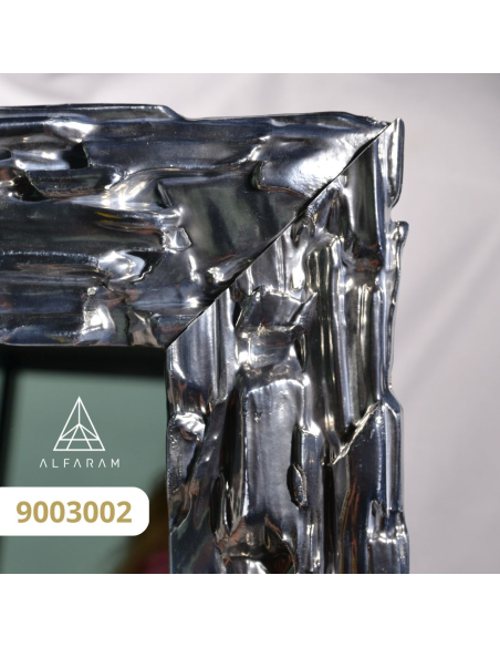 Elegantno zidno ogledalo u srebrnom okviru s antiknom ogledalom – CLAUDE SILVER