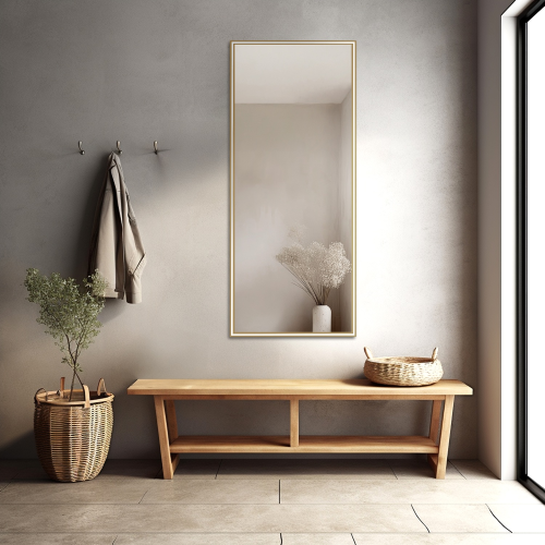 Ogledalo u nježnom, ukrasnom drvenom okviru - 1501 - boja okvira po izboru