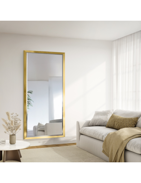 Ogledalo u elegantnom zlatnom i srebrnom drvenom okviru - 5201011