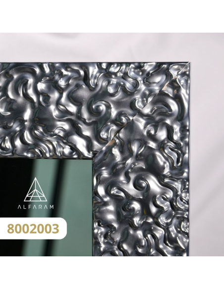 Glamour ogledalo u bogatom srebrnom okviru visokog sjaja - 8002003