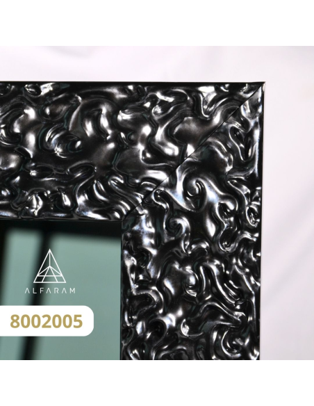 Glamour ogledalo u bogatom grafitnom okviru visokog sjaja - 8002005