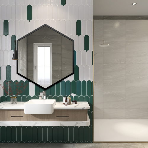 Ogledalo geometrijskog oblika u okviru – HEXA U OKVIRU