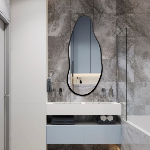 Ogledalo organskog oblika u okviru - BARYT U OKVIRU