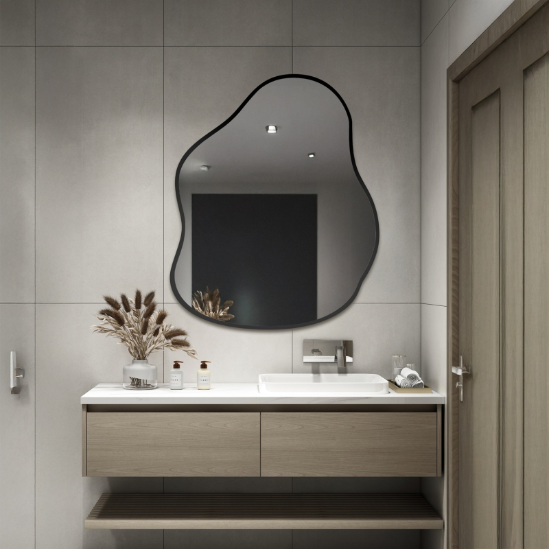 Ogledalo organskog oblika u okviru - STONE U OKVIRU