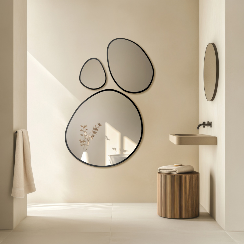 Set od tri organska ogledala u okviru - OPALITE U OKVIRU