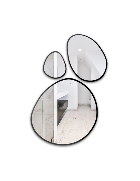 Set od tri organska ogledala u okviru - OPALITE U OKVIRU