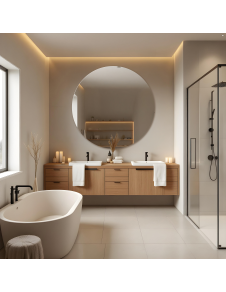 Okruglo polirano kupaonsko ogledalo - KRUG