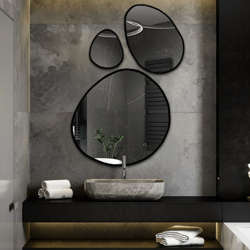 Set od tri organska ogledala u okviru - OPALITE U OKVIRU