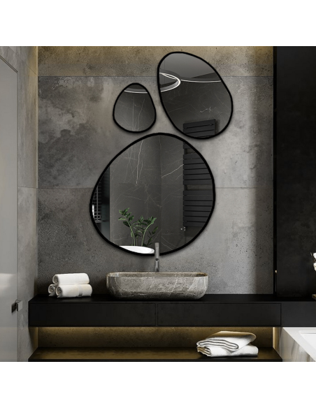 Set od tri organska ogledala u okviru - OPALITE U OKVIRU