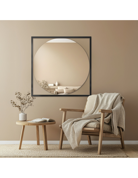 Okruglo ogledalo u zlatnom okviru - RENA - boja okvira po izboru