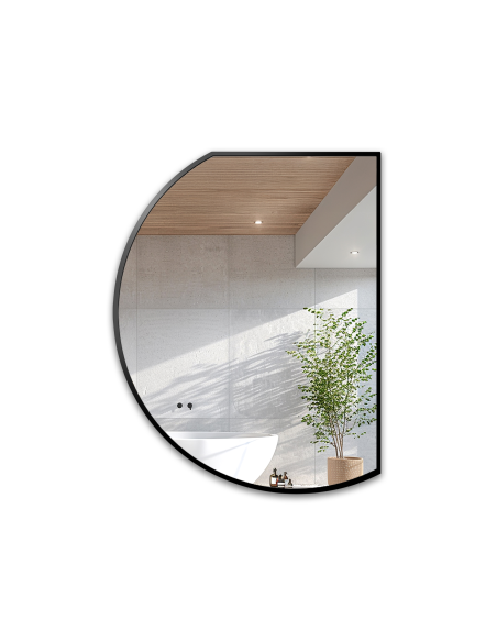 Ogledalo nepravilnog oblika u mat crnom MDF okviru - ODETTA