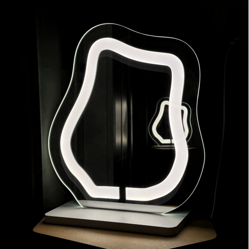 Kozmetičko ogledalo s pjeskarenim pozadinskim osvjetljenjem - FLOW LED PETITE