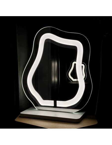 Kozmetičko ogledalo s pjeskarenim pozadinskim osvjetljenjem - FLOW LED PETITE