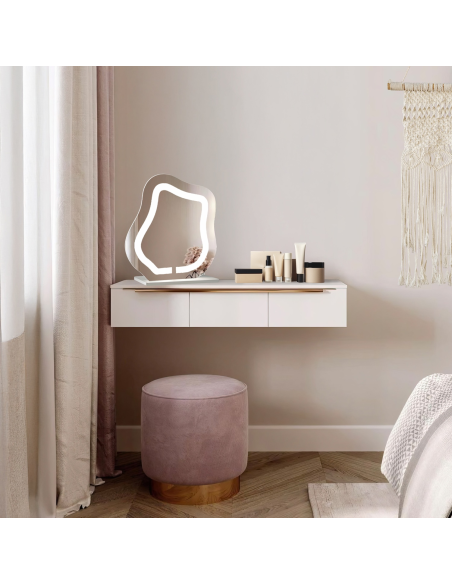 Kozmetičko ogledalo s pjeskarenim pozadinskim osvjetljenjem - FLOW LED PETITE