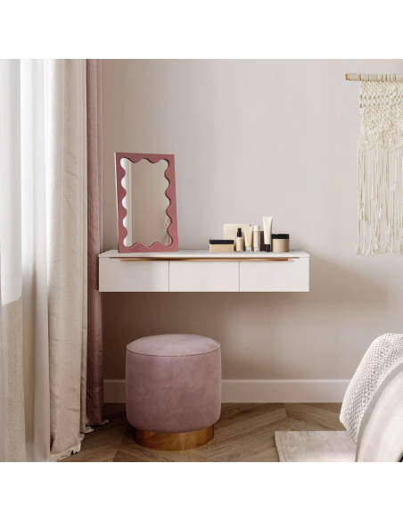 Kozmetičko ogledalo u ružičastom MDF okviru - BLOBS PRISM PETITE