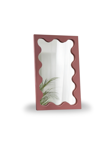 Kozmetičko ogledalo u ružičastom MDF okviru - BLOBS PRISM PETITE