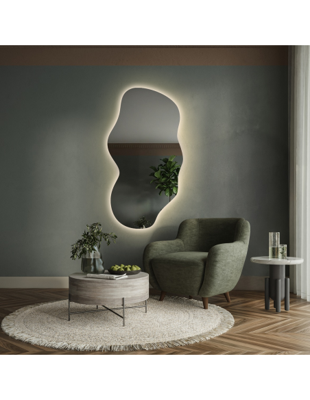 Ogledalo organskog oblika s pozadinskim osvjetljenjem - VERALUCE LED