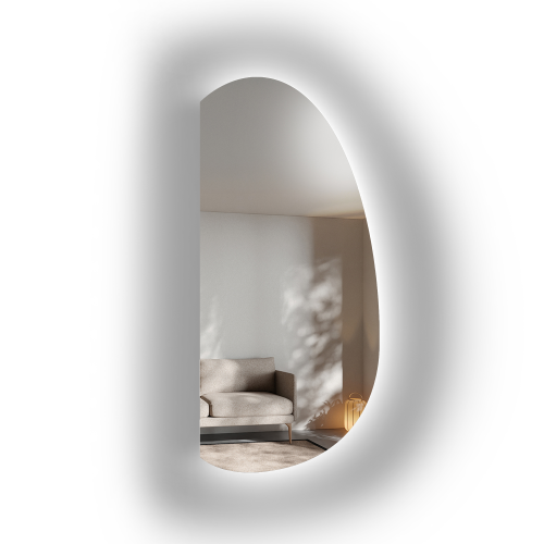 Ogledalo organskog oblika i pozadinskog osvjetljenja – TURMALIN LED