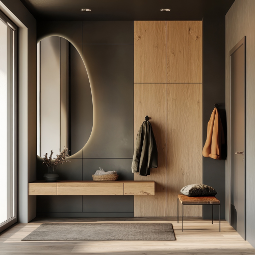 Ogledalo organskog oblika i pozadinskog osvjetljenja – TURMALIN LED