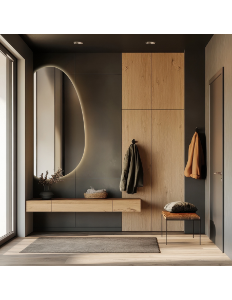 Ogledalo organskog oblika i pozadinskog osvjetljenja – TURMALIN LED