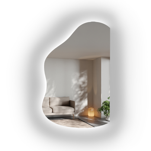 Organsko ogledalo sa zakošenom stranom i LED pozadinskim osvjetljenjem - STONE LED BEVELLED SIDE