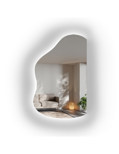 Organsko ogledalo sa zakošenom stranom i LED pozadinskim osvjetljenjem - STONE LED BEVELLED SIDE