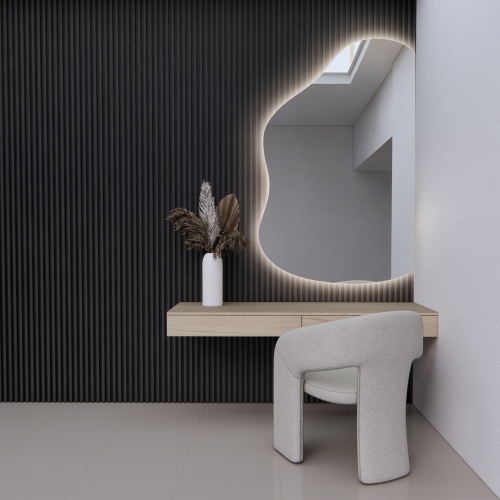 Organsko ogledalo sa zakošenom stranom i LED pozadinskim osvjetljenjem - STONE LED BEVELLED SIDE