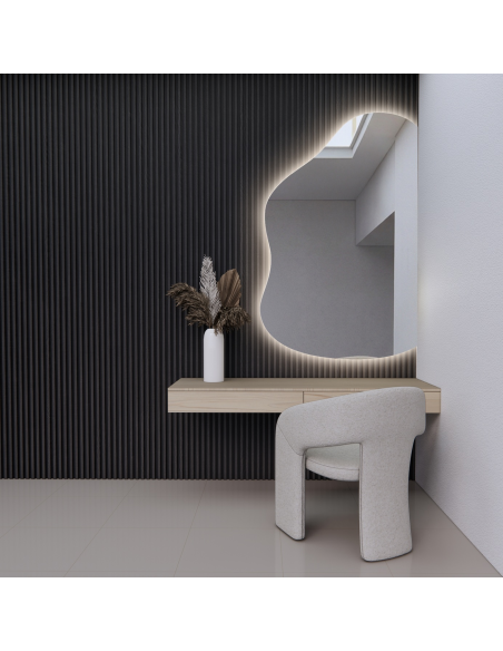 Organsko ogledalo sa zakošenom stranom i LED pozadinskim osvjetljenjem - STONE LED BEVELLED SIDE