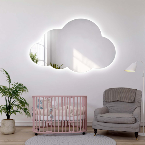 Ogledalo za dječju sobu u obliku oblaka s osvjetljenjem – CLOUD LED