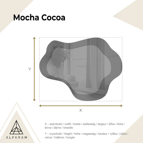 Nepravilno ogledalo na smeđoj ploči zrcala – MOCHA COCOA
