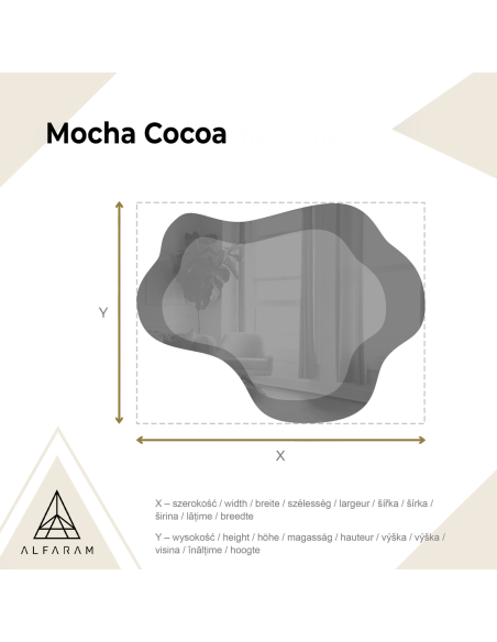 Nepravilno ogledalo na smeđoj ploči zrcala – MOCHA COCOA