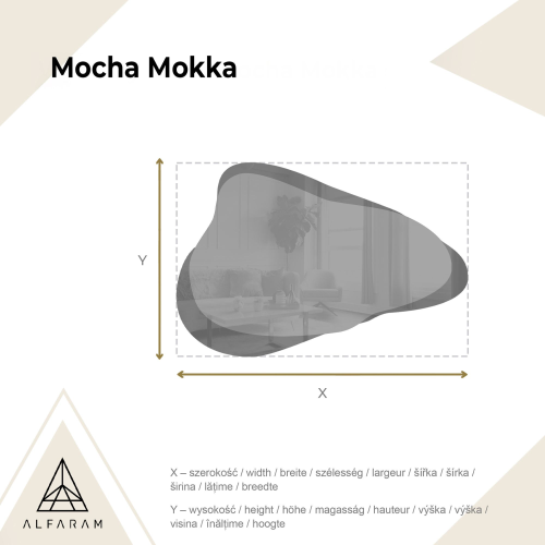Nepravilno ogledalo na smeđoj ploči zrcala – MOCHA MOKKA